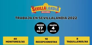 Oportunidad de empleo en Sevillalandia para 58 personas en Navidad