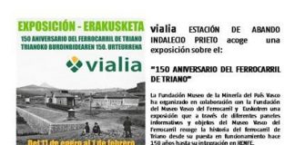 Adif ampliará hasta el 14 de febrero la exposición en Bilbao sobre el 150 Aniversario del Ferrocarril de Triano