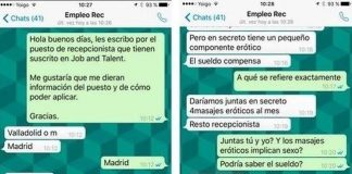 ¿Actuó bien Job and Talent ante una oferta de recepcionista que escondía otra de masajista erótico?