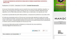 Oferta de empleo para periodistas que en lugar de cobrar, tienen que pagar